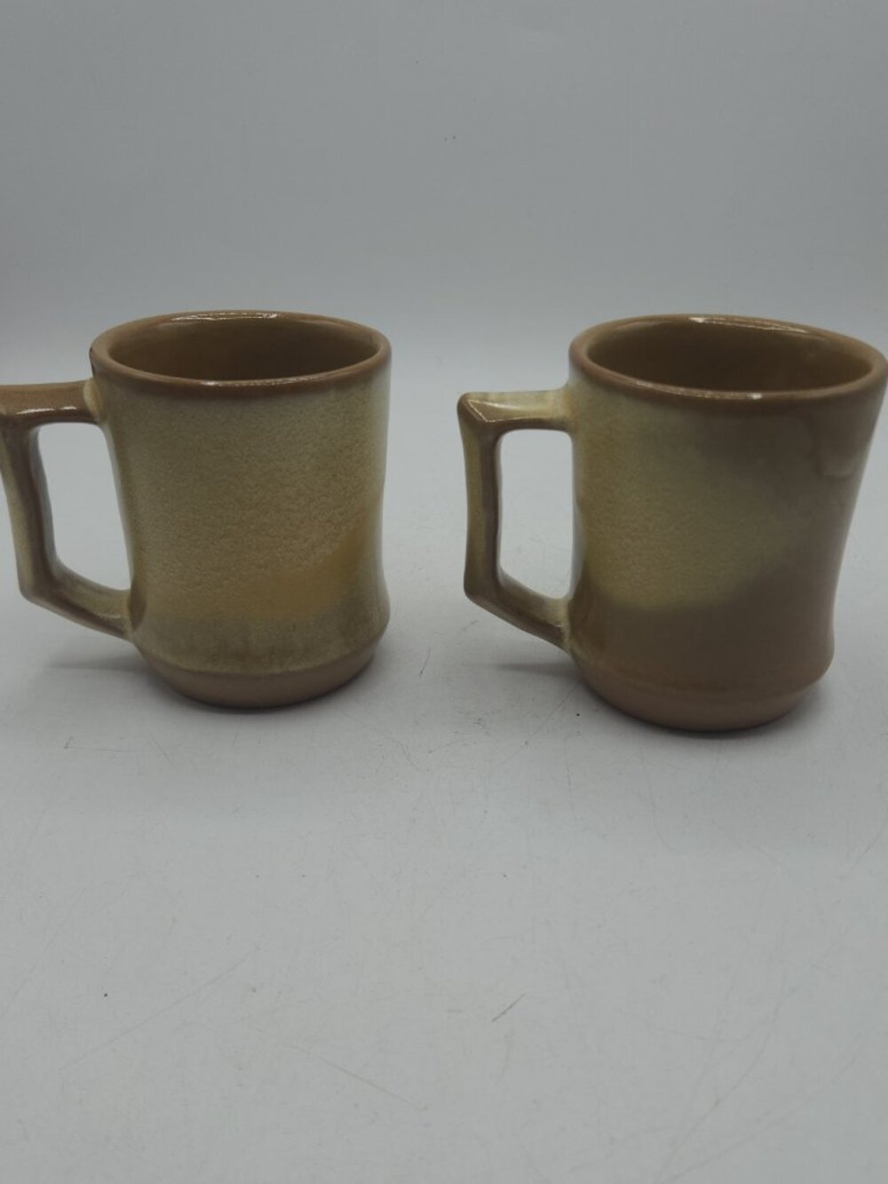 Set of 2 Plainsman, Gold by Frankoma Pottery, Earthenware Mugs